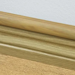 D-Line Moulure, Goulotte Et Plinthe-Goulotte décorative demi-ronde effet chêne auto-adhésive 30x15mm, 2m