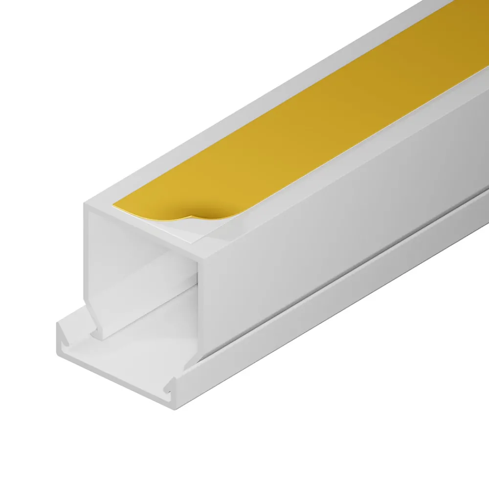 Edo Moulure, Goulotte Et Plinthe-Goulotte électrique PVC autoadhésive 25x25 mm 2 m blanche