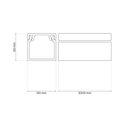 Edo Moulure, Goulotte Et Plinthe-Goulotte électrique PVC 120x60 mm 2 m anthracite