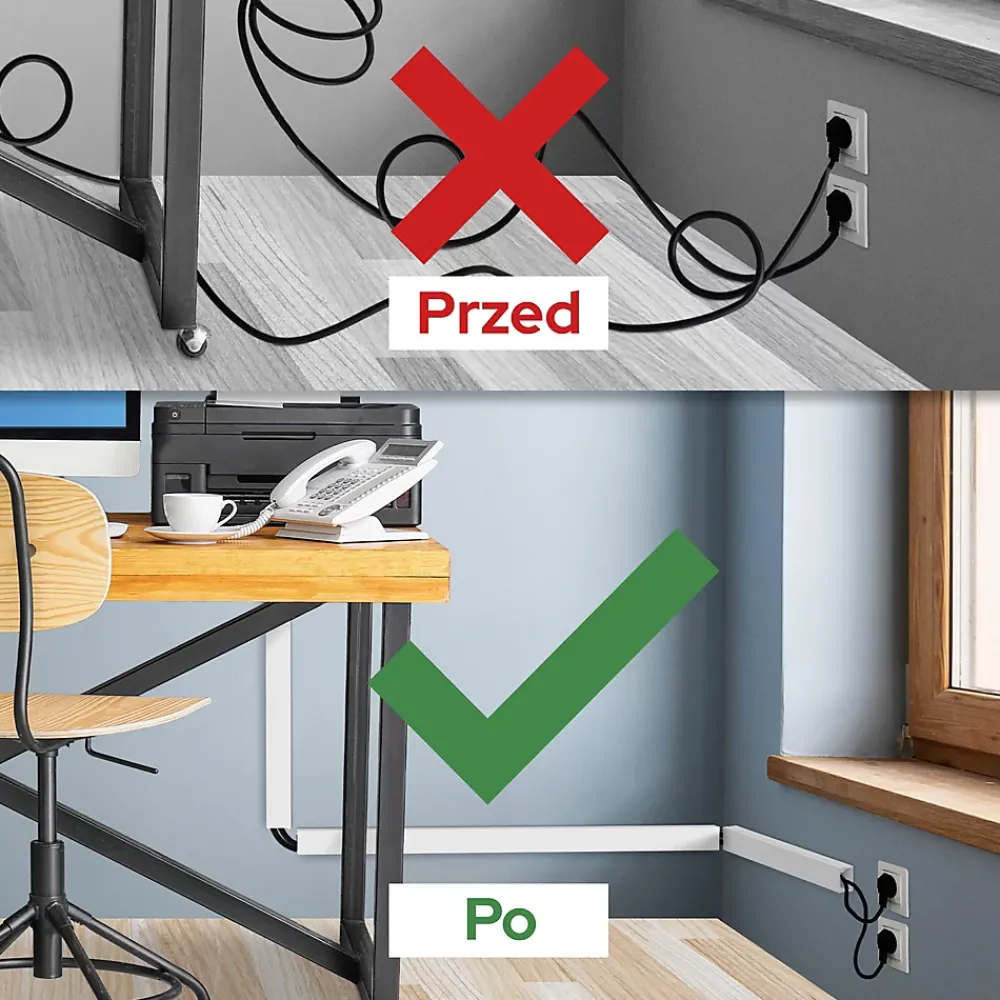 Edo Goulotte électrique PVC 40x16 mm 2 m blanche