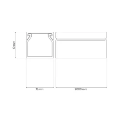 Edo Goulotte électrique PVC 15x10 mm 2 m blanche