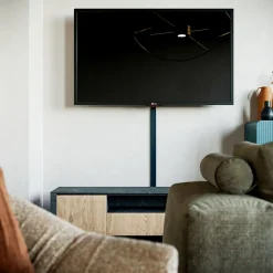Mon Marché Déco Goulotte TV Cache-Câble Adhésive Carrée PVC - L. 1,20 m - Anthracite