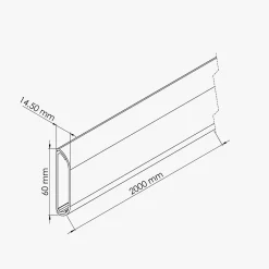 Mon Marché Déco Moulure, Goulotte Et Plinthe-Goulotte TV Cache-Câble Arrondie PVC - L. 2 m - Blanc