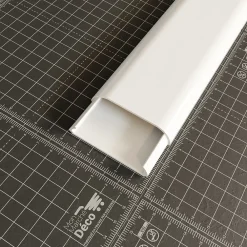 Mon Marché Déco Moulure, Goulotte Et Plinthe-Goulotte TV Cache-Câble Arrondie PVC - L. 2 m - Blanc