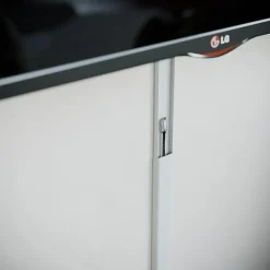 Mon Marché Déco Moulure, Goulotte Et Plinthe-Goulotte TV Cache-Câble Arrondie PVC - L. 2 m - Blanc