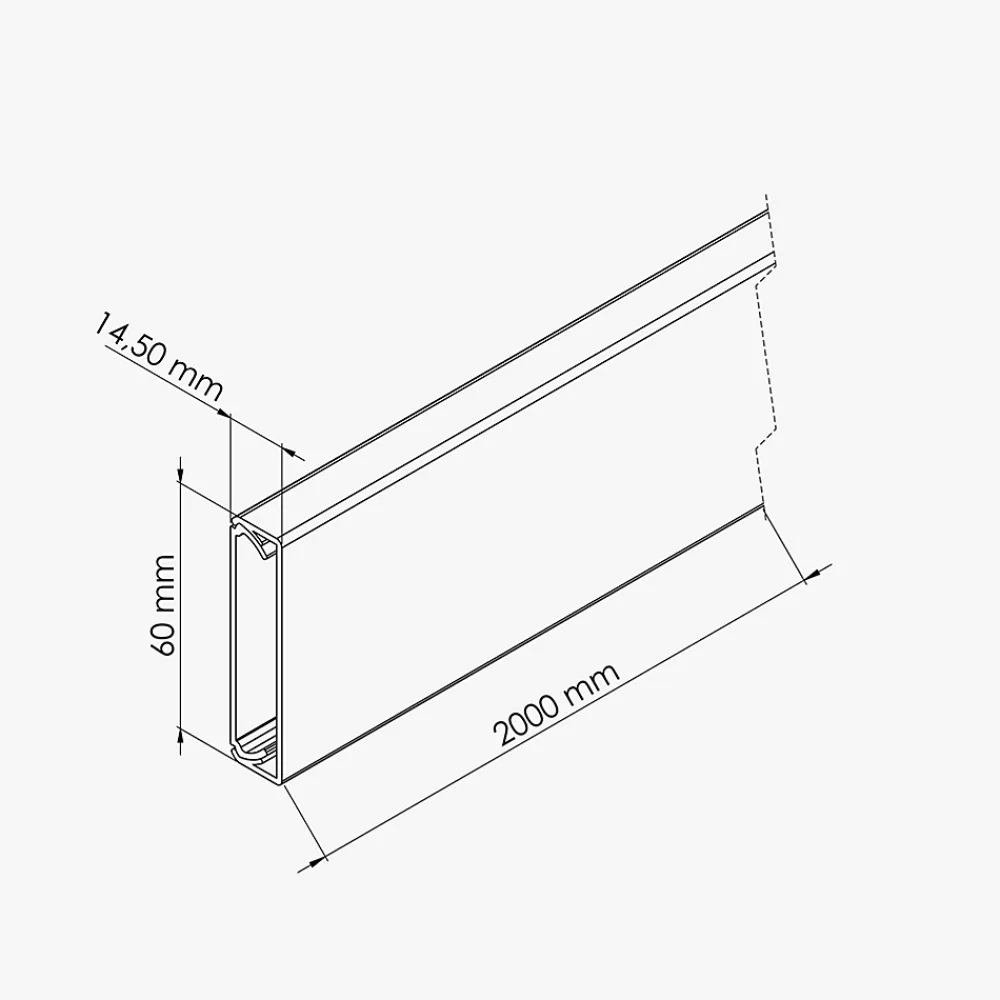Mon Marché Déco Moulure, Goulotte Et Plinthe-Goulotte TV Cache-Câble Carrée PVC - L. 2 m - Anthracite