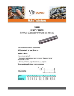 Vis Express Goupille Et Circlip-Goupille cannelée d'ajustage G02 Inox A1 8X25 - 1 pièce