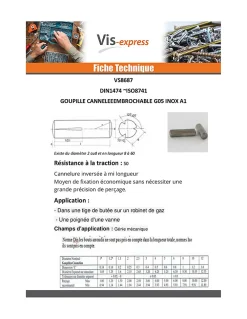 Vis Express Goupille cannelée embrochable Inox A1 G05 3X20 - 1 pièce