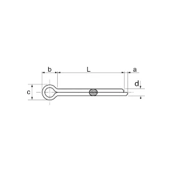 Acton Accessoire De Corde, Câble Et Chaîne-Goupille fendue A4 DIN 94 2x18 boîte de 100 647012X18