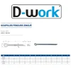 D-Work 100 Goupilles Fendues D. 5 x 22 mm - DIN 94 - Zingué blanc -