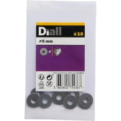 Diall Rondelle-Grandes rondelles plates en acier inoxydable A4 ø 5mm - 10 pièces