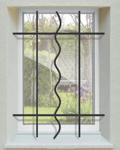 DMS Grille De Défense Pour Fenêtre-Grille de Defense Azur pour Fenetre H 75 cm x L 120 cm (côte tableau)