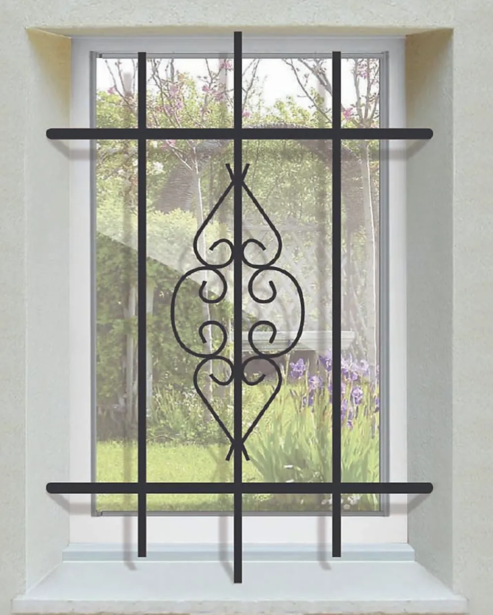 DMS Grille de Defense Byzance pour Fenetre H 135 cm x L 120 cm (côte tableau)