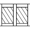 DMS Grille De Défense Pour Fenêtre-Grille de Defense Diago pour Fenetre H 115 cm x L 140 cm (côte tableau)