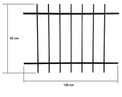 DMS Grille De Défense Pour Fenêtre-Grille de Defense DISTRI pour Fenetre H 105 cm x L 120 cm (côte tableau)