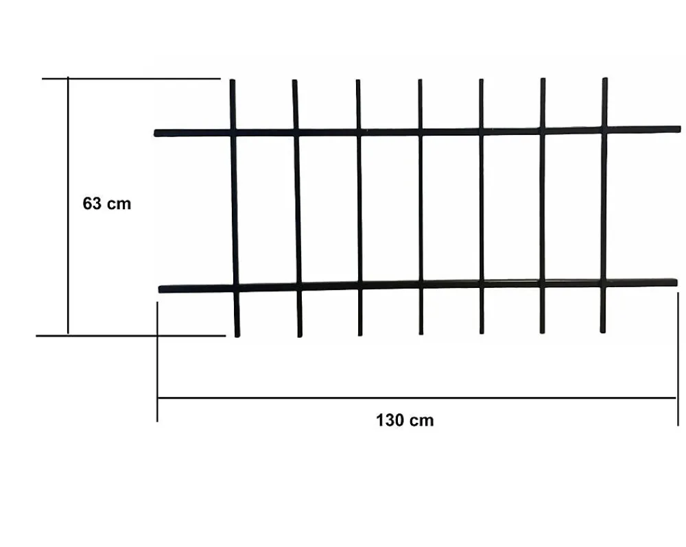 DMS Grille De Défense Pour Fenêtre-Grille de Defense DISTRI pour Fenetre H 75 cm x L 120 cm (côte tableau)