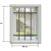 DMS Grille de Defense DISTRI pour Fenetre H 95 cm x L 100 cm (côte tableau)