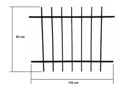 DMS Grille de Defense DISTRI pour Fenetre H 95 cm x L 100 cm (côte tableau)