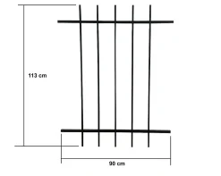 DMS Grille de Defense DISTRI pour Fenetre H 125 cm x L 80 cm (côte tableau)