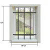 DMS Grille de Defense DISTRI pour Fenetre H 105 cm x L 60 cm (côte tableau)