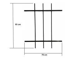 DMS Grille de Defense DISTRI pour Fenetre H 105 cm x L 60 cm (côte tableau)