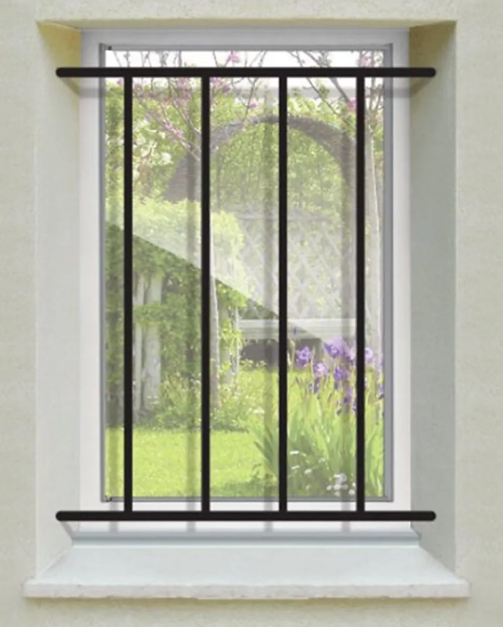 DMS Grille De Défense Pour Fenêtre-Grille de Defense Droite pour Fenetre H 135 cm x L 140 cm (côte tableau)