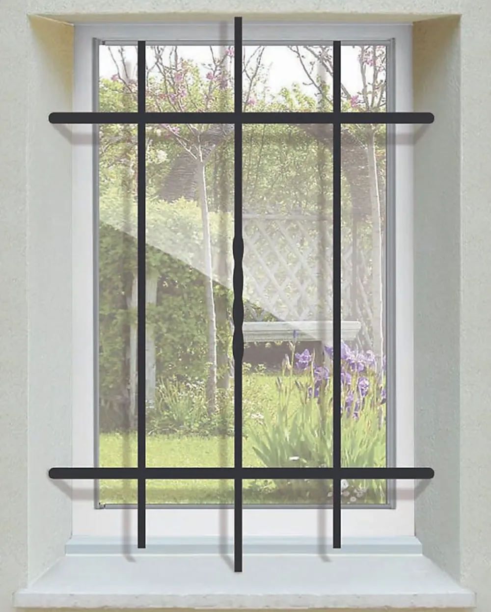 DMS Grille de Defense Droite Torsadee pour Fenetre H 75 cm x L 80 cm (côte tableau)