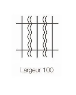 DMS Grille de Defense Duo pour Fenetre H 75 cm x L 120 cm (côte tableau)