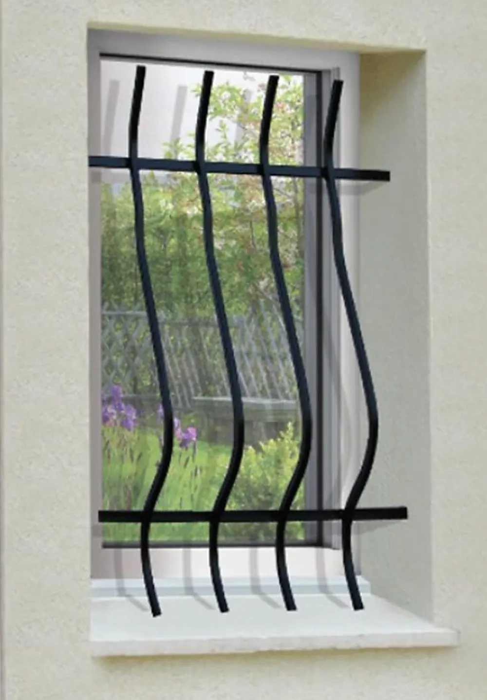 DMS Grille De Défense Pour Fenêtre-Grille de Defense Galbee pour Fenetre H 105 cm x L 60 cm (côte tableau)