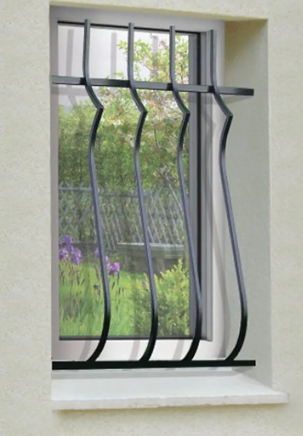 DMS Grille de Defense Harmonie pour Fenetre H 125 cm x L 60 cm (côte tableau)