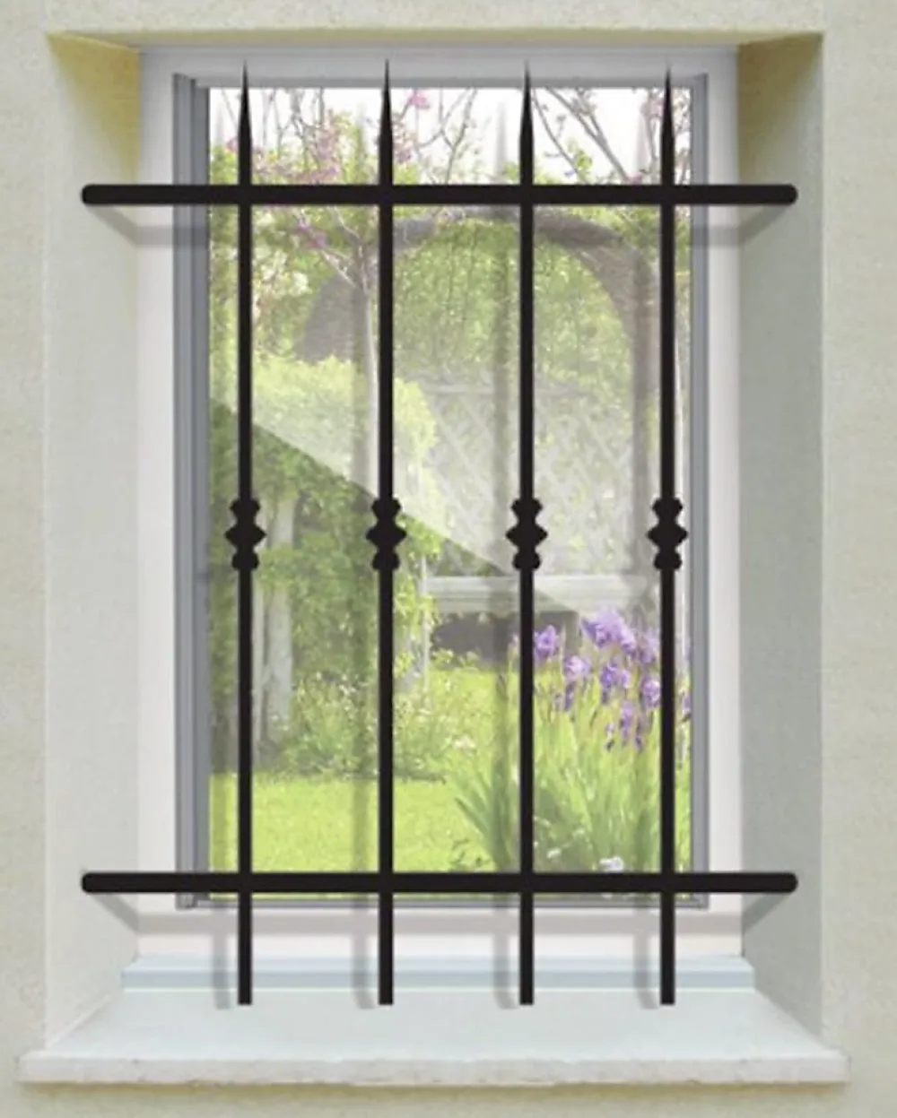 DMS Grille de Defense Manoir pour Fenetre H 125 cm x L 160 cm (côte tableau)