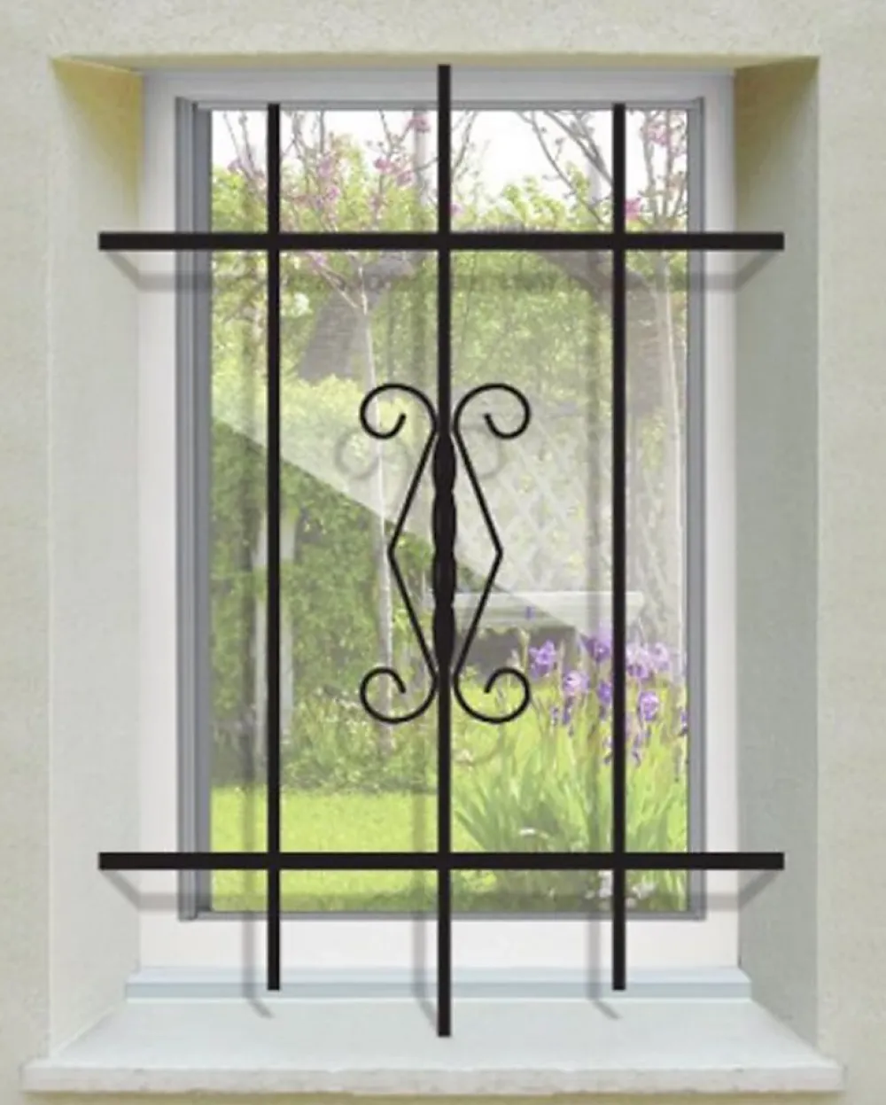 DMS Grille De Défense Pour Fenêtre-Grille de Defense Rustique pour Fenetre H 75 cm x L 100 cm (côte tableau)