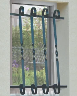 DMS Grille de Defense Volute pour Fenetre H 65 cm x L 120 cm (côte tableau)