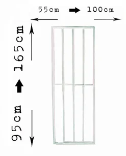 Adaptta Cerrajería Adaptable Grille de défense réglable pour fenêtre (largeur et hauteur) de 55x95 cm à 100x165 cm blanche