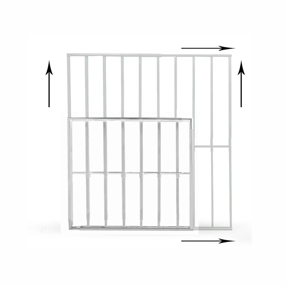 Adaptta Cerrajería Adaptable Grille de défense réglable pour fenêtre (largeur et hauteur) de 55x55 cm à 100x100 cm blanche
