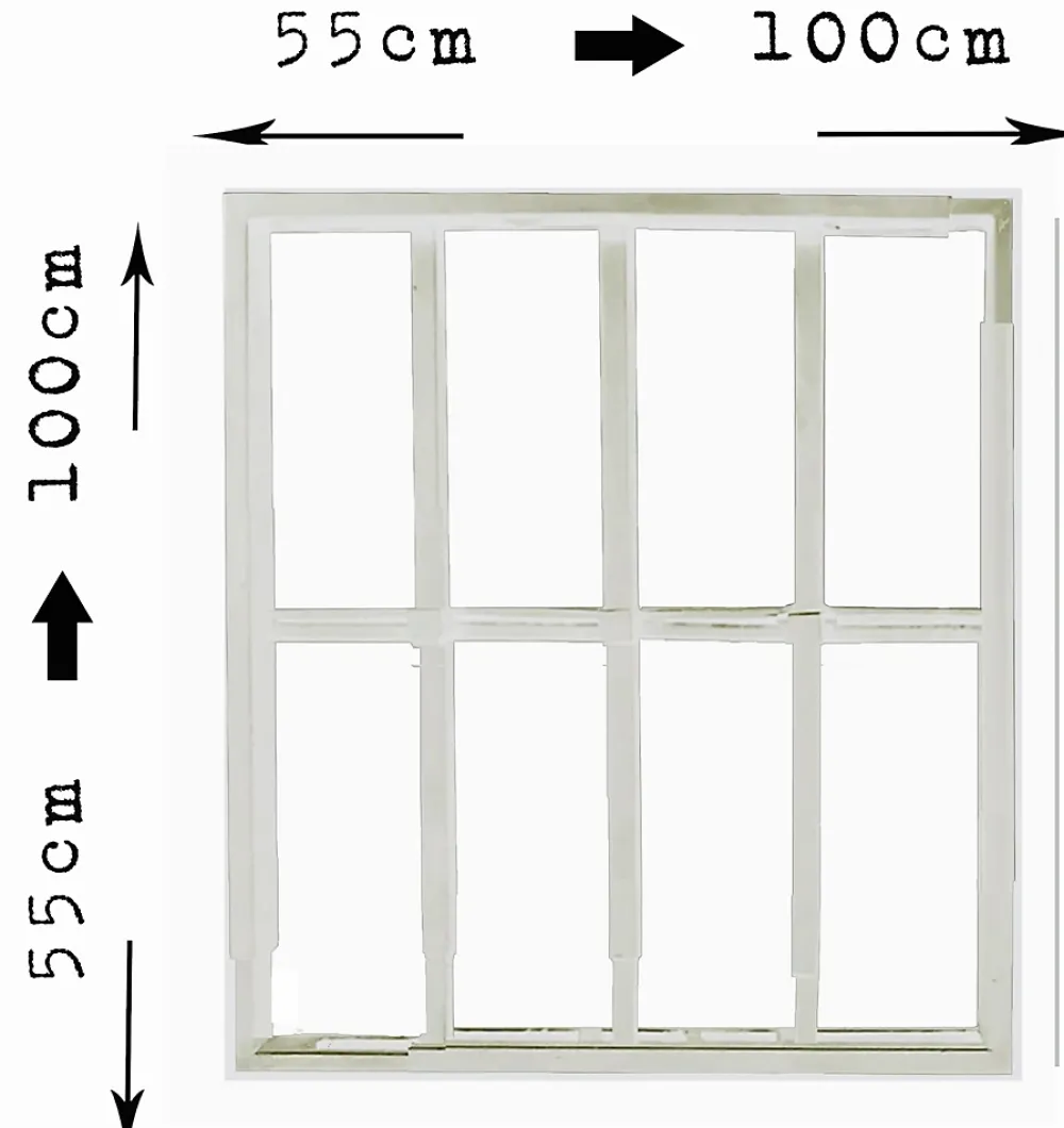 Adaptta Cerrajería Adaptable Grille de défense réglable pour fenêtre (largeur et hauteur) de 55x55 cm à 100x100 cm blanche