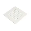 Kiamami Valentina Evacuation De Douche-Grille De Drainage De Douche Carrée En Acier Blanc Muse