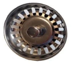 Grille d'évier anti-déchets en inox ronde Ø8 cm