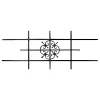 Grille De Défense Pour Fenêtre-Grille traverse forgée avec décor acier noir 120 x 48 cm