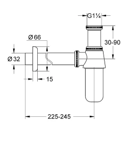 Grohe Evacuation De Baignoire-Siphon 1 1/4