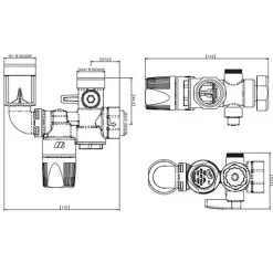 Watts Groupe de sécurité coudé - Inox - industries - 3/4'