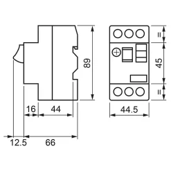 Schneider Electric Gv2me063 - Disjoncteur Moteur Schneider Gv2me - 1 à 1,6a - 3p 3d - Déclencheur Magnéto-thermique Avec Bornes Automatiques