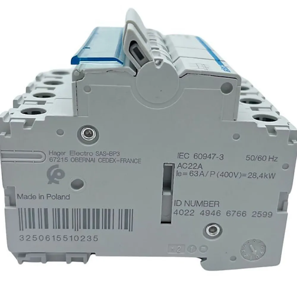 Hager Disjoncteur Et Coupe-Circuit-SBN463 Interrupteur modulaire 4P 63A