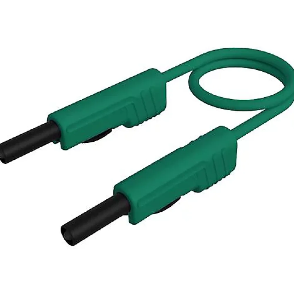 Hirschmann Test & Measurement Hirschmann MLB 100/1 V gn Cordon de mesure banane 1 m 16 A CAT I