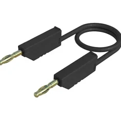 Hirschmann Test & Measurement Hirschmann MLN 50/2,5 SW - Cordon de mesure banane 0,5 m 4 mm, 32 A, noir
