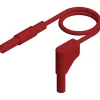 Hirschmann Test & Measurement Testeur De Tension-Cordon de mesure de sécurité 1 m 4 mm 32 A CAT III 1000 V, rouge