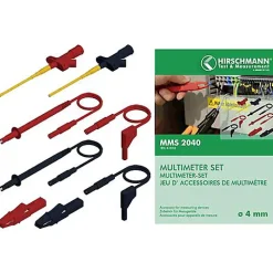 Hirschmann Test & Measurement MMS 2040 Set de cordons de mesure de sécurité CAT III 1000 V, 16 A, 1 m