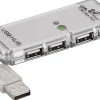 Goobay Transformateur, Convertisseur Et Chargeur Usb-Hub USB 2.0 Hi Speed à 4 Ports