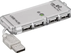 Goobay Transformateur, Convertisseur Et Chargeur Usb-Hub USB 2.0 Hi Speed à 4 Ports