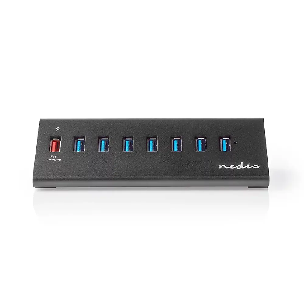 Nedis Hub USB 3.0 7 Ports + 1 port de charge